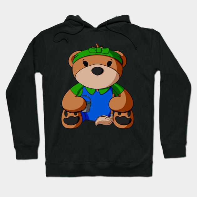 Cleaner Teddy Bear Hoodie by Alisha Ober Designs